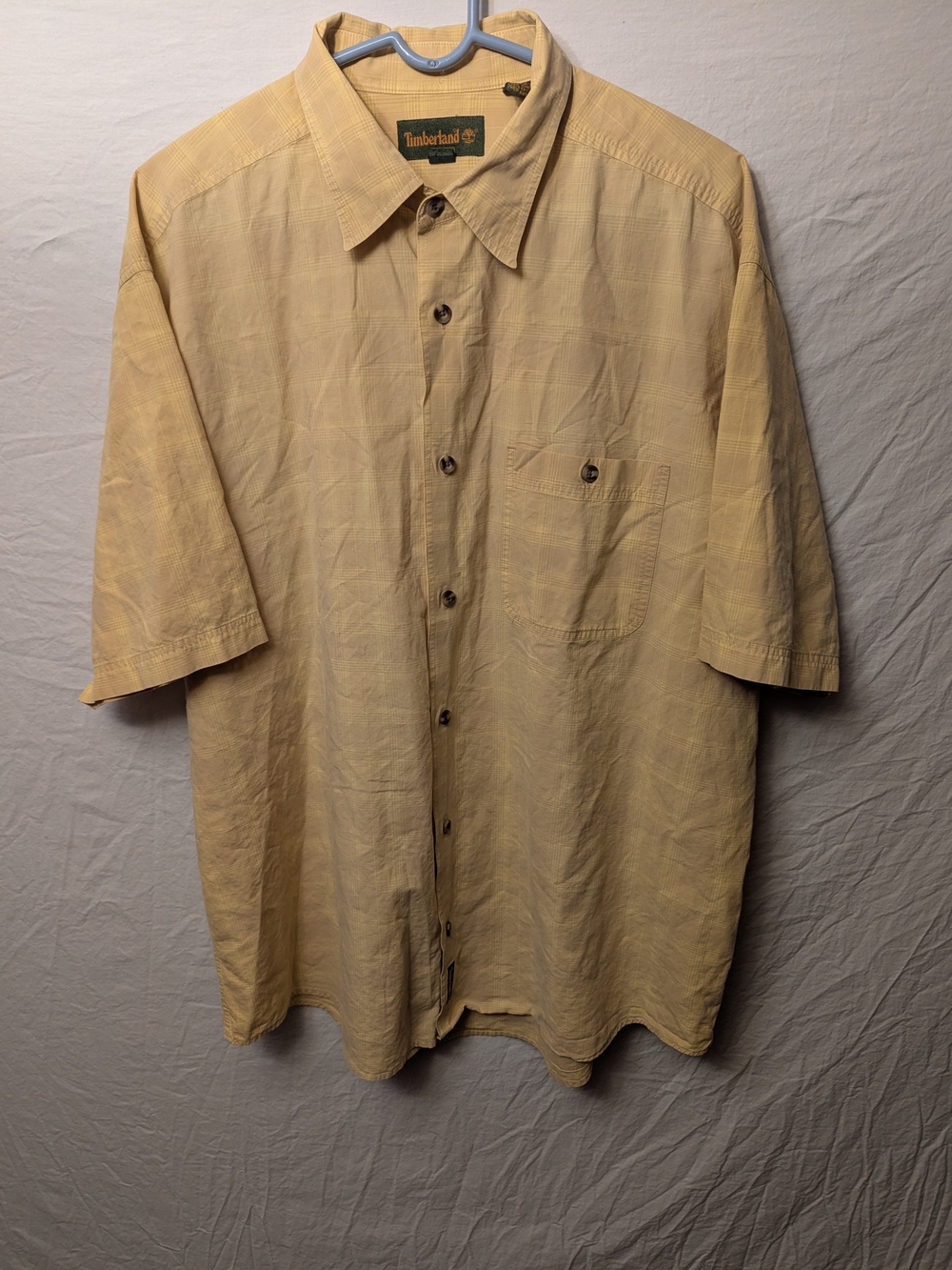 Timberland Men's Short Sleeve Shirt in Yellow XL
